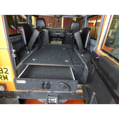 Fixed Carpet Top Single Drawer System + Side Wing for Land Rover Defender 110 71-16