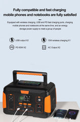 Outdoor Portable Power Station + Folding Solar Charging Panel BUNDLE