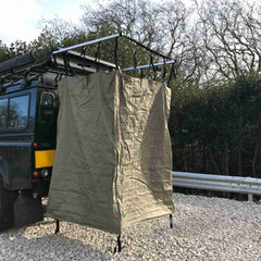 Overland Expedition Fold-Out Shower Privacy Curtain Side Box in Forest Green