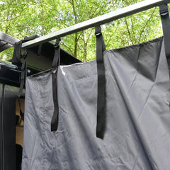Overland Expedition Fold-Out Shower Privacy Curtain Side Box in Granite Grey