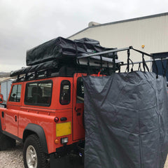 Overland Expedition Fold-Out Shower Privacy Curtain Side Box in Granite Grey