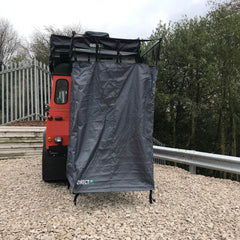 Overland Expedition Fold-Out Shower Privacy Curtain Side Box in Granite Grey