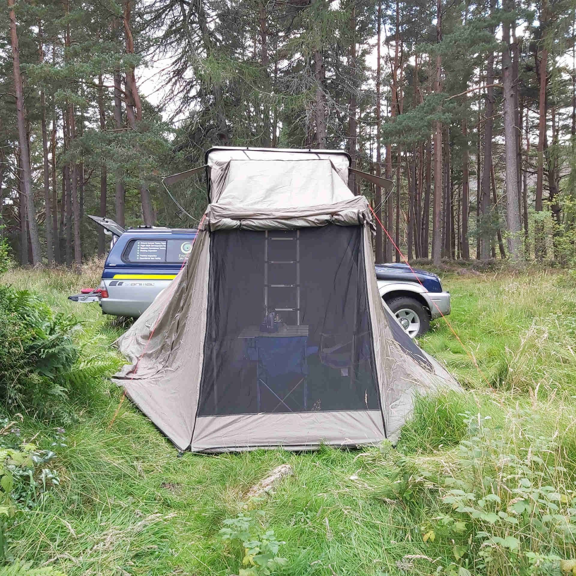 Annex Room Addon for the RoofTrekk 4 Person Roof Top Camping Tent in Green