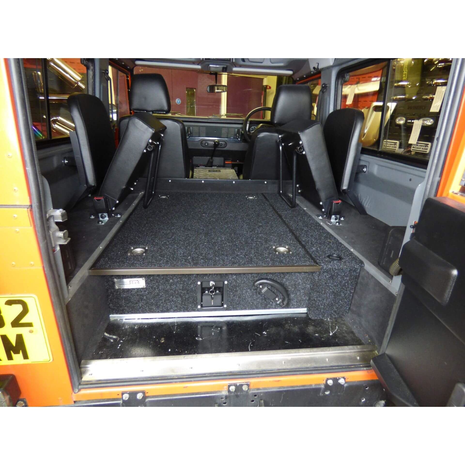 Fixed Carpet Top Single Drawer + Side Wing Kit for Land Rover Defender 90 71-16