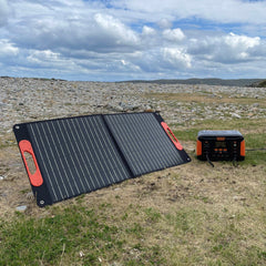 Outdoor Portable Power Station + Folding Solar Charging Panel BUNDLE