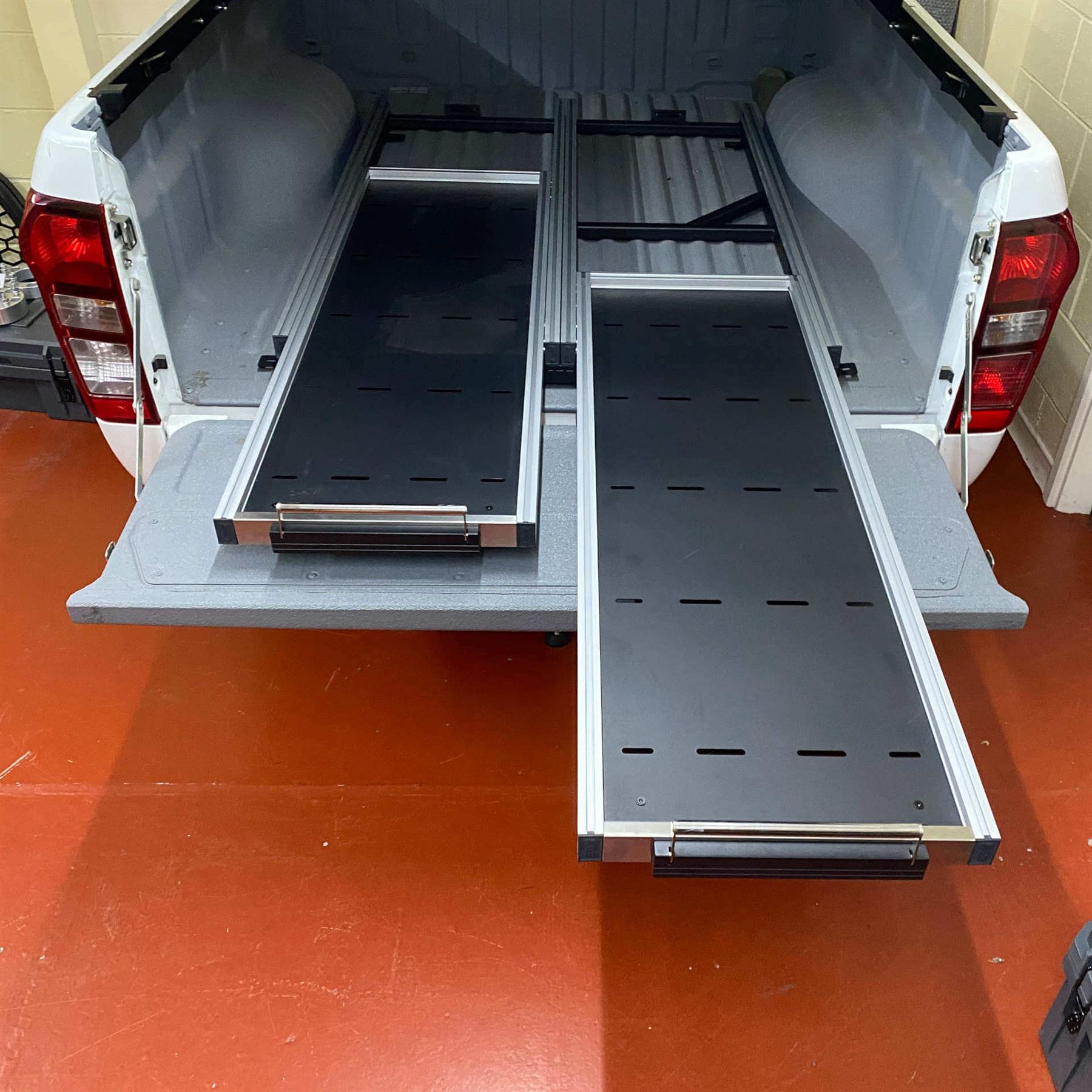 Universal Aluminium Dual Glide Cargo Tray for Vans and Pickup Trucks