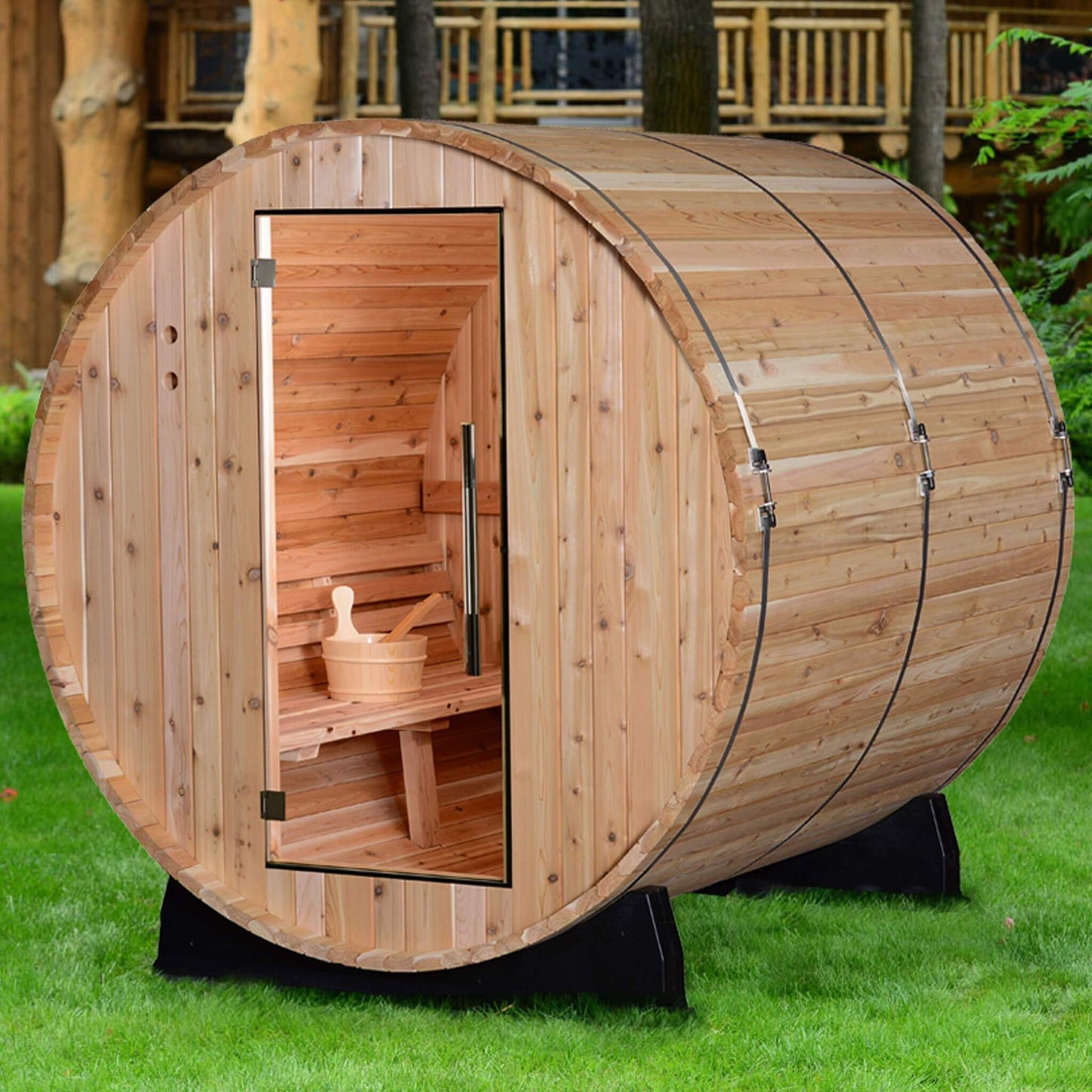 4-Person Barrel Sauna-V2