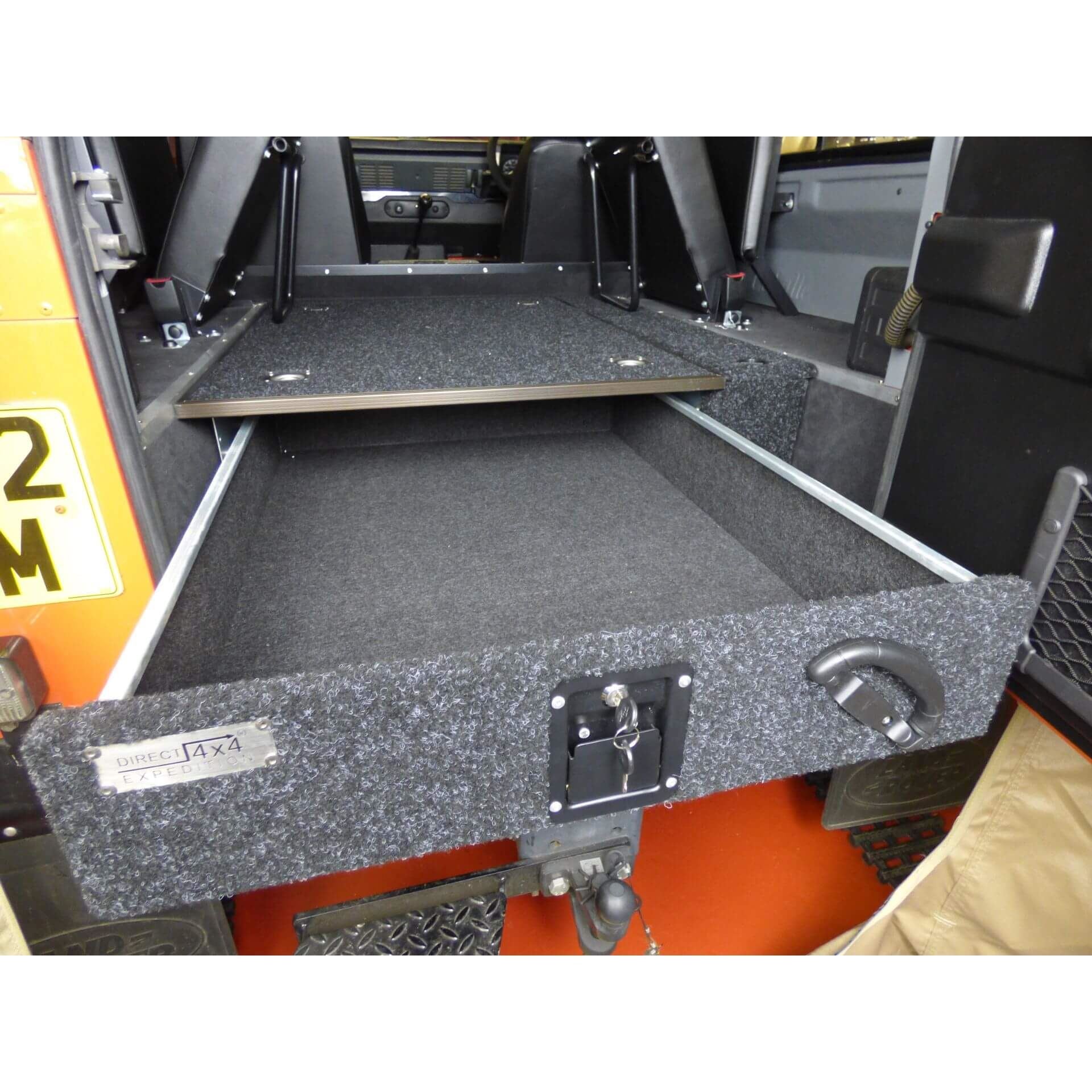 Fixed Carpet Top Single Drawer + Side Wing Kit for Land Rover Defender 90 71-16