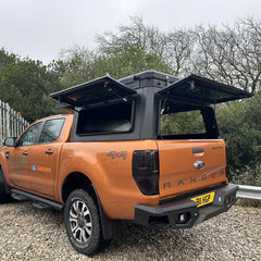 Overland Aluminium Canopy with Clamshell Roof Tent for the Toyota Hilux 2016+